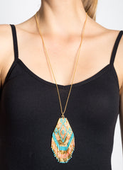 Aztec Necklace (Neon - Gold)
