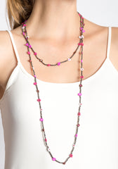 Daisy Chains Necklace (Pink)