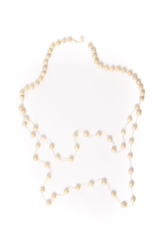 Double Beaded Necklace (Cream)