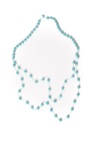 Double Beaded Necklace (Sky)