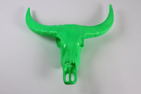 Resin Bulls Head - Green