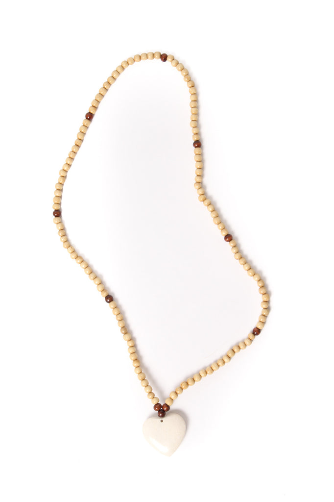 Heart of Hearts Necklace (Ivory & Sienna)