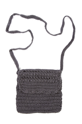 Weave Sling Bag in Charcoal