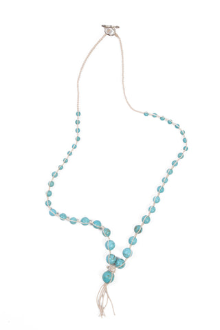 Sky Bead Necklace with Tassle
