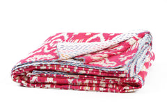Kantha Ekat Quilt in Berry - Double & King
