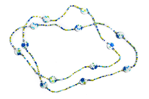 Little Flowers Necklace (Blue)