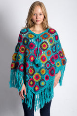 Multifonce Poncho in Skyblue