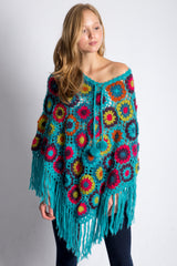 Multifonce Poncho in Skyblue