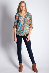 Iowa Top in Aqua - XS & L left