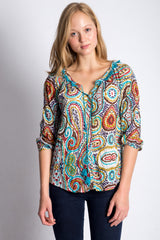 Iowa Top in Aqua - XS & L left