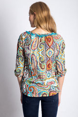 Iowa Top in Aqua - XS & L left