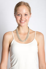 Gypsy Multi-Strand Necklace (Silver & Black)