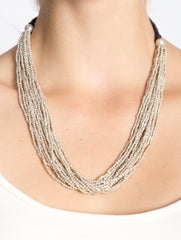 Gypsy Multi-Strand Necklace (Silver & Black)