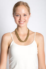 Gypsy Multi-Strand Necklace (Gold & Black)
