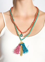 Gold Chain & Tassle Necklace