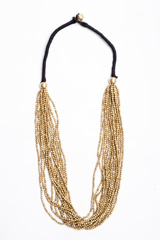 Gypsy Multi-Strand Necklace (Gold & Black)
