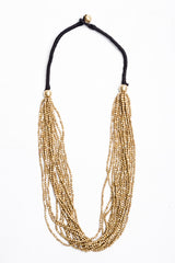 Gypsy Multi-Strand Necklace (Gold & Black)