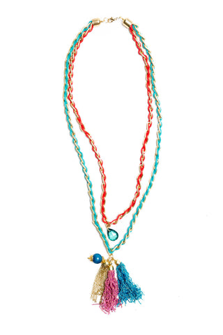 Gold Chain & Tassle Necklace