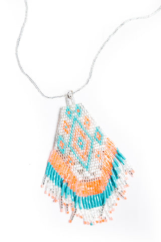 Aztec Necklace (Neon - Silver)