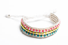 Gypsy Beaded Wrist Strap (Blue & Red)