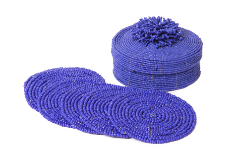 Beaded Coasters Purple