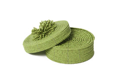 Beaded Coasters Lime Green