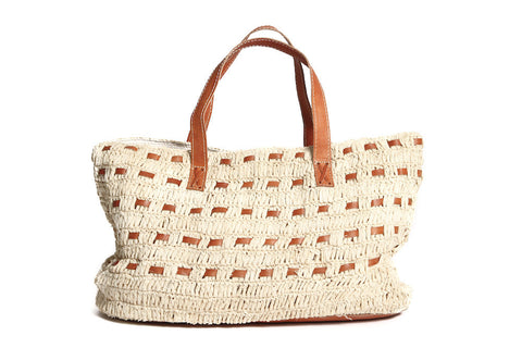 Bronte Bag in Natural with Leather
