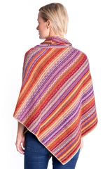 Cowl Neck Poncho in Orchid