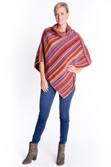 Cowl Neck Poncho in Orchid
