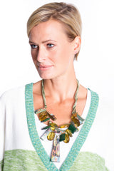 Maria Necklace in Forest Green (c)