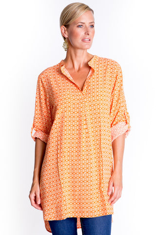 Orange Booma Print Shirt