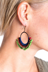 Carnival Beaded Hoop Earrings