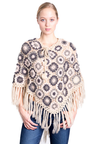 Rosefonce Poncho in Pink Shell