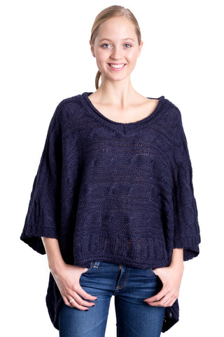 Swing Knit Top in Navy