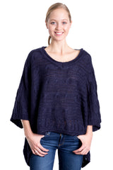 Swing Knit Top in Navy