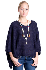 Swing Knit Top in Navy