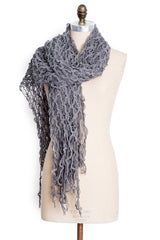 Crochet Scarf in Grey