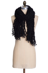 Crochet Scarf in Black