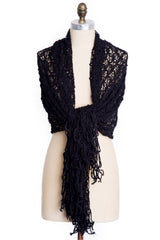 Crochet Scarf in Black