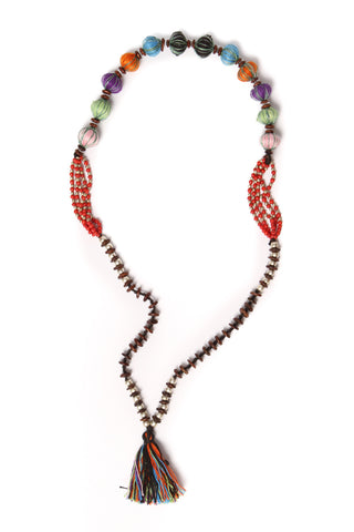 Indi Beaded Necklace w Tassel