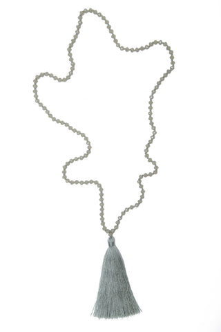 Bead Necklace (Light Grey)