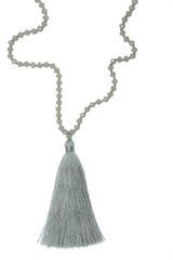 Bead Necklace (Light Grey)