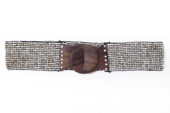 Beaded White Belt