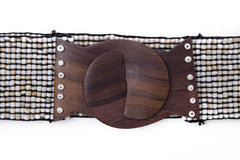Beaded White Belt