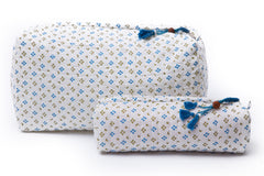 Daydream Cosmetic Bag in Aqua - Lrg
