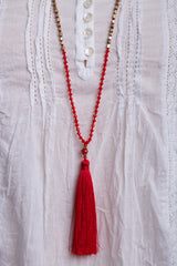 Bead Necklace (Crimson)