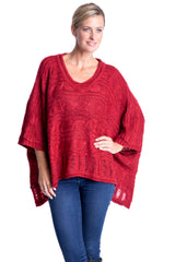 Swing Knit Top in Red