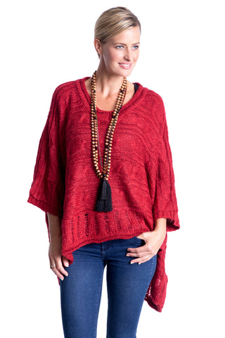 Swing Knit Top in Red