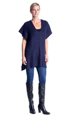 Button Knit Gillet in Navy