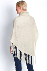 Knitted Poncho in Natural